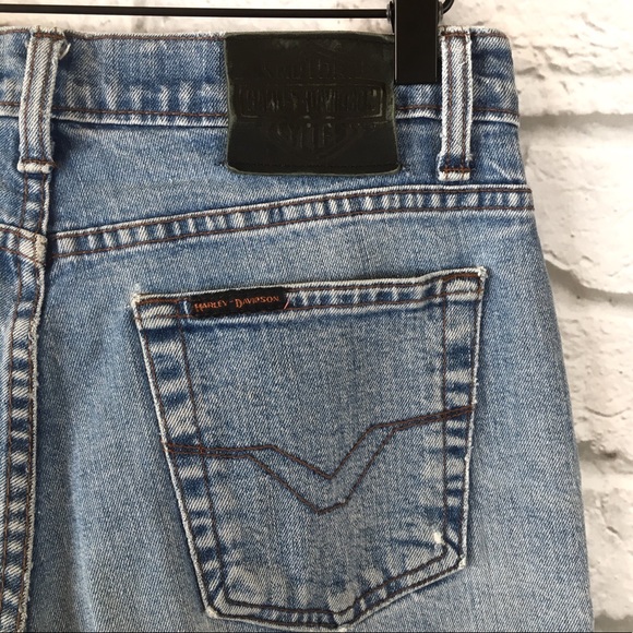 Harley Davidson Vintage Distressed Mom Jeans Sz 8 - Picture 7 of 7